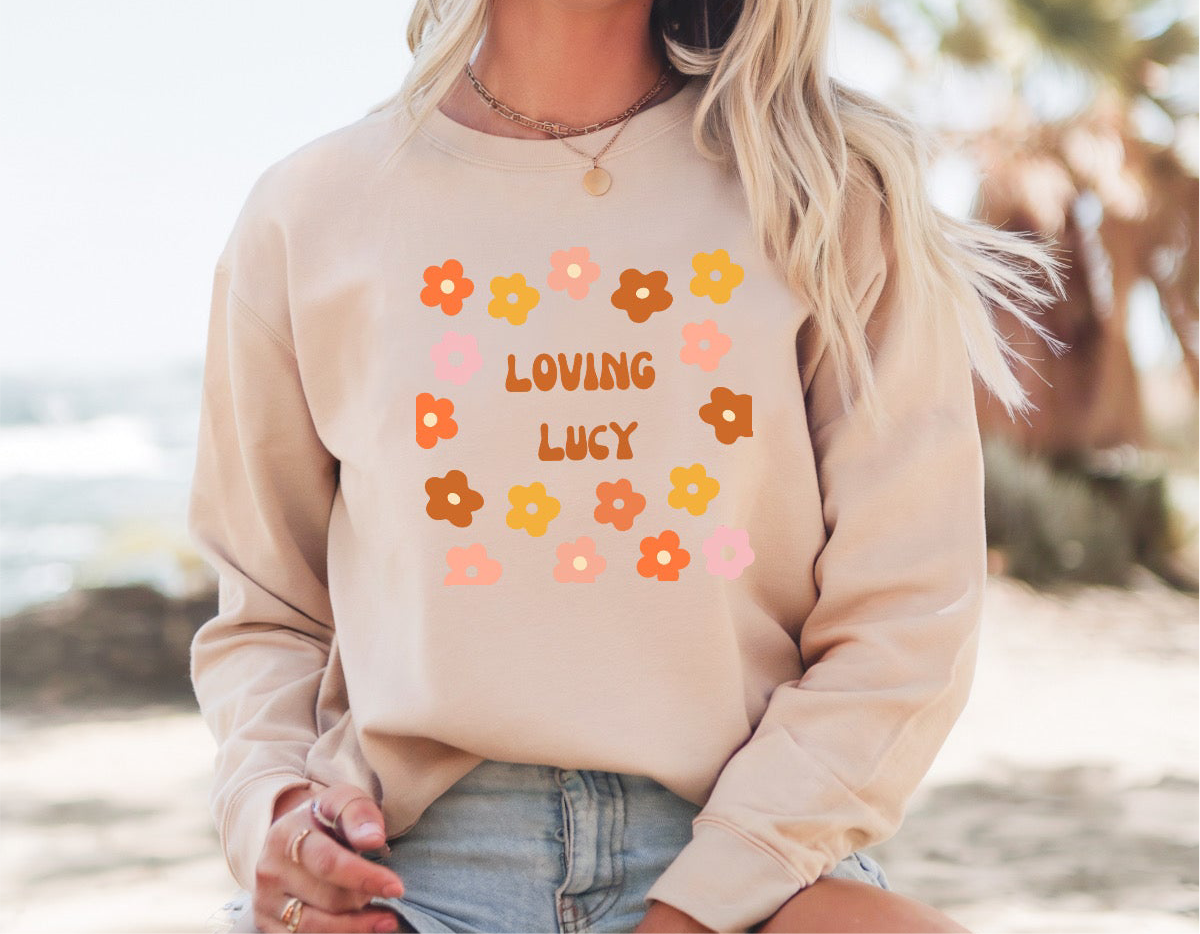 ADULT LOVING LUCY CREWNECK